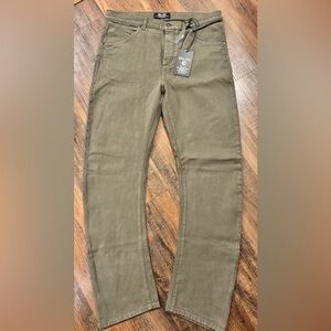 KILL CITY MENS 38x33 WIRE RIDER OLIVE GREEN DENIM JEANS MADE IN USA NEW W TAGS